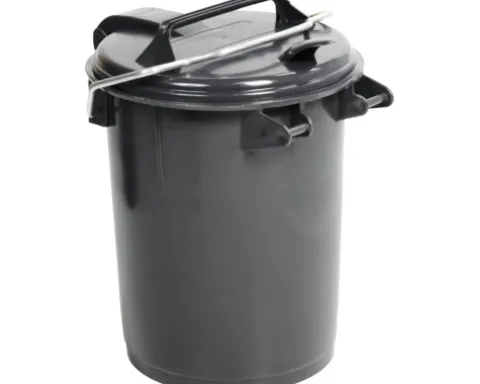 Mülleimer mit Klappdeckel Cargo 35 l schwarz matt