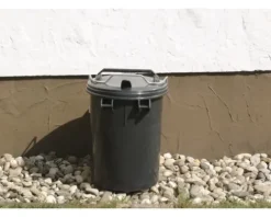 Mülleimer mit Klappdeckel Cargo 35 l schwarz matt