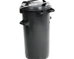 Mülleimer mit Klappdeckel Cargo 50 l schwarz matt