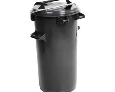 Mülleimer mit Klappdeckel Cargo 50 l schwarz matt