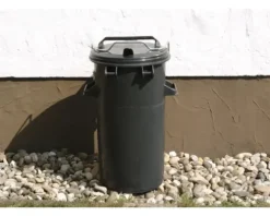 Mülleimer mit Klappdeckel Cargo 50 l schwarz matt
