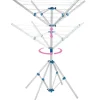 Mobile Wäschespinne aus Aluminium tectake 102 x 102 x 160 cm wetterfest grau