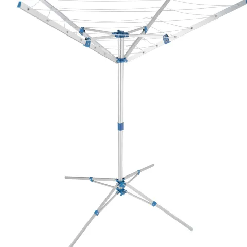 Mobile Wäschespinne aus Aluminium tectake 102 x 102 x 160 cm wetterfest grau