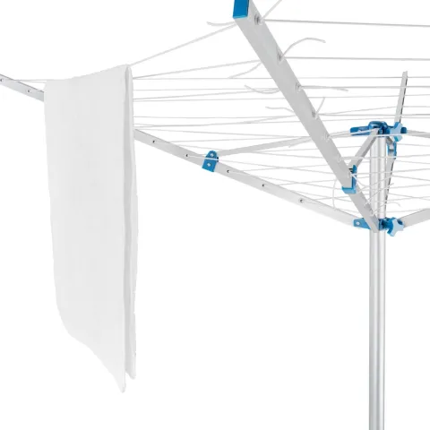 Mobile Wäschespinne aus Aluminium tectake 102 x 102 x 160 cm wetterfest grau