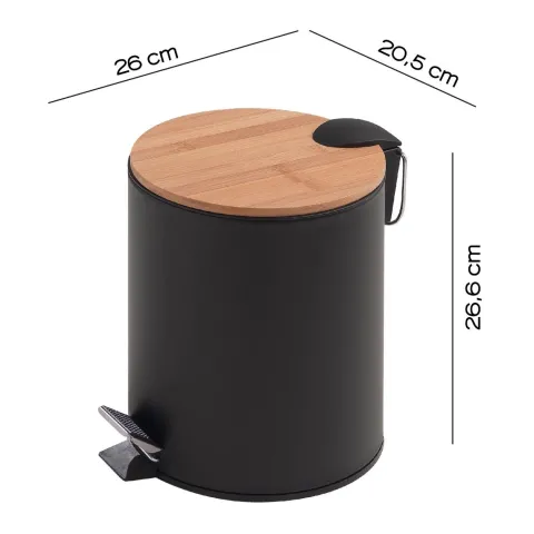 Moderner runder Treteimer mit Soft-Close 5 liter | Ortensia