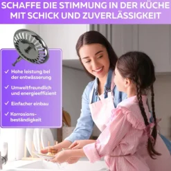M. ROSENFELD HOME Unverzichtbares Universal Siebkörbchen Spülen - 79mm Hochwertiger Stöpsel für Jede Küchenspüle