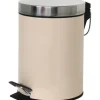 MSV Treteimer 3 l beige edelstahl glänzend