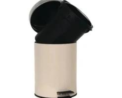 MSV Treteimer 3 l beige edelstahl glänzend