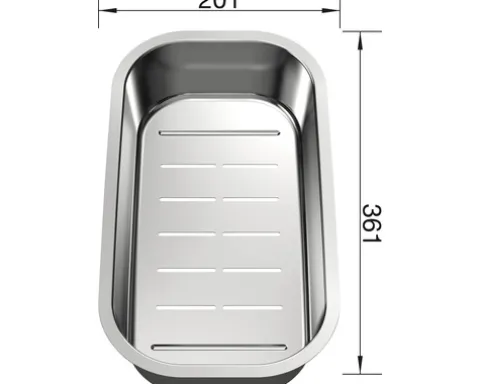Multifunktionsschale aus Edelstahl Blanco 224787 (LXBXH) 36,1x20,1x7,7 cm
