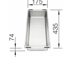 Multifunktionsschale Blanco edelstahl 227689