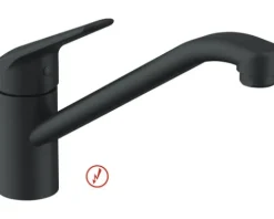 Niederdruckarmatur Einhebel Küchenarmatur ENIF schwarz matt 350746