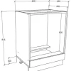 Ofenschrank Breite 60 cm Herdschrank Küche Esilo
