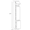 Optifit Apothekerschrank Luca932 BxTxH 30 x 57,1 x 206,8 cm weiß matt zerlegt KLLU HFZ306-0+