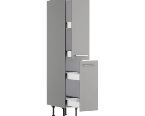 Optifit Apothekerschrank Mats825 BxTxH 30 x 58,4 x 176,6 cm basaltgrau matt zerlegt KFMA MHFZ306-8+
