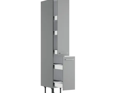 Optifit Apothekerschrank Mats825 BxTxH 30 x 58,4 x 211,8 cm basaltgrau matt zerlegt KFMA HFZ306-8E+