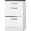 Optifit Auszugunterschrank Oslo214 BxTxH 50 x 60 x 84,8 cm weiß matt zerlegt KUOS U536-9+