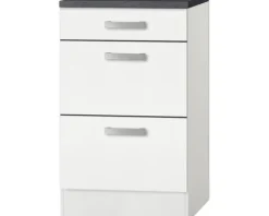 Optifit Auszugunterschrank Oslo214 BxTxH 50 x 60 x 84,8 cm weiß matt zerlegt KUOS U536-9+