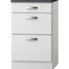 Optifit Auszugunterschrank Lagos286 BxTxH 50 x 60 x 84,8 cm weiß glänzend zerlegt Anschlag reversibel KULG U536-9+