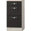 Optifit Auszugunterschrank Faro220 BxTxH 40 x 60 x 84,8 cm anthrazit matt zerlegt Anschlag reversibel KUFR U436-9+