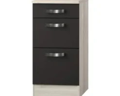 Optifit Auszugunterschrank Faro220 BxTxH 40 x 60 x 84,8 cm anthrazit matt zerlegt Anschlag reversibel KUFR U436-9+