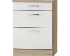Optifit Auszugunterschrank Dakar286 BxTxH 60 x 60 x 84,8 cm weiß glänzend zerlegt Anschlag reversibel KUDK U636-9+