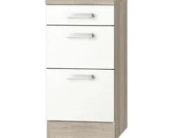 Optifit Auszugunterschrank Zamora214 BxTxH 40 x 60 x 84,8 cm weiß matt zerlegt Anschlag reversibel KUZM U436-9+