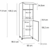 Optifit Backofen/Kühlumbauschrank für 88er Einbaukühlschrank Ingvar420 BxTxH 60 x 58,4 x 211,8 cm anthrazit matt zerlegt Anschlag reversibel KFIN HOMK660-8+