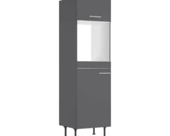 Optifit Backofen/Kühlumbauschrank für 88er Einbaukühlschrank Ingvar420 BxTxH 60 x 58,4 x 211,8 cm anthrazit matt zerlegt Anschlag reversibel KFIN HOMK660-8+