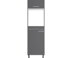 Optifit Backofen/Kühlumbauschrank für 88er Einbaukühlschrank Ingvar420 BxTxH 60 x 58,4 x 211,8 cm anthrazit matt zerlegt Anschlag reversibel KFIN HOMK660-8+