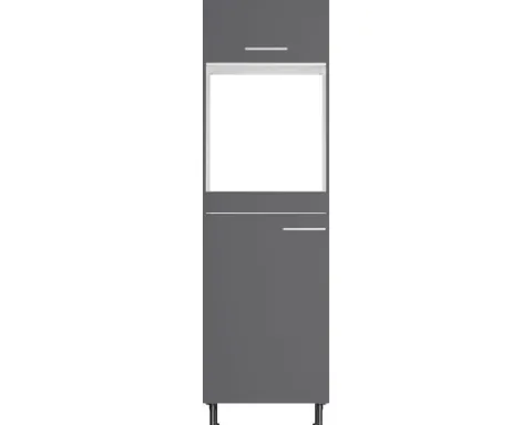 Optifit Backofen/Kühlumbauschrank für 88er Einbaukühlschrank Ingvar420 BxTxH 60 x 58,4 x 211,8 cm anthrazit matt zerlegt Anschlag reversibel KFIN HOMK660-8+