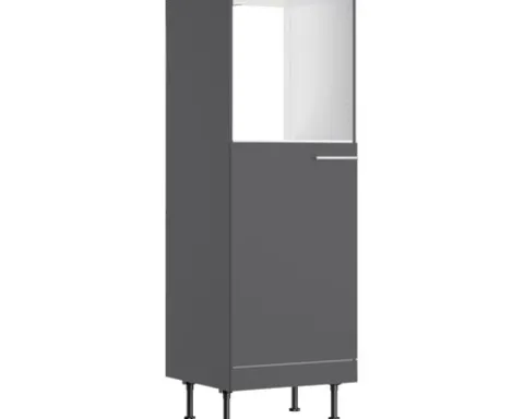 Optifit Backofen/Kühlumbauschrank für 88er Einbaukühlschrank Ingvar420 BxTxH 60 x 58,4 x 176,6 cm anthrazit matt zerlegt Anschlag reversibel KFIN MH660-8+