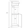 Optifit Backofen/Kühlumbauschrank für 88er Einbaukühlschrank Luca932 BxTxH 60 x 57,1 x 206,8 cm weiß matt zerlegt Anschlag reversibel KLLU HOMK660-0+