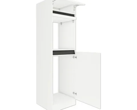 Optifit Backofen/Kühlumbauschrank für 88er Einbaukühlschrank Luca932 BxTxH 60 x 57,1 x 206,8 cm weiß matt zerlegt Anschlag reversibel KLLU HOMK660-0+