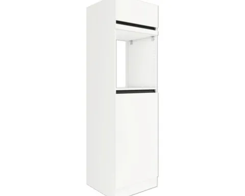 Optifit Backofen/Kühlumbauschrank für 88er Einbaukühlschrank Luca932 BxTxH 60 x 57,1 x 206,8 cm weiß matt zerlegt Anschlag reversibel KLLU HOMK660-0+