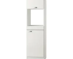 Optifit Backofen/Kühlumbauschrank für 88er Einbaukühlschrank Lagos286 BxTxH 60 x 57,1 x 206,8 cm weiß glänzend zerlegt Anschlag reversibel KULG HOMK660-9+