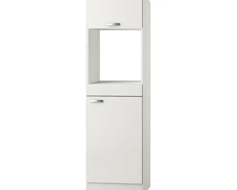 Optifit Backofen/Kühlumbauschrank für 88er Einbaukühlschrank Lagos286 BxTxH 60 x 57,1 x 206,8 cm weiß glänzend zerlegt Anschlag reversibel KULG HOMK660-9+