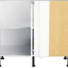 Optifit Eckunterschrank Arvid986 BxTxH 100 x 58,4 x 87 cm weiß glänzend zerlegt Anschlag reversibel KFAV UEL116-8+