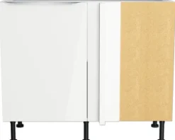 Optifit Eckunterschrank Arvid986 BxTxH 100 x 58,4 x 87 cm weiß glänzend zerlegt Anschlag reversibel KFAV UEL116-8+