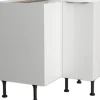 Optifit Eckunterschrank Arvid986 BxTxH 90 x 58,4 x 87 cm weiß glänzend zerlegt Anschlag reversibel KFAV UEL996-8+