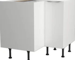 Optifit Eckunterschrank Arvid986 BxTxH 90 x 58,4 x 87 cm weiß glänzend zerlegt Anschlag reversibel KFAV UEL996-8+
