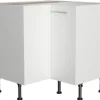 Optifit Eckunterschrank Bengt932 BxTxH 90 x 58,4 x 87 cm weiß matt zerlegt Anschlag reversibel KFBE UEL996-8+