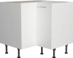 Optifit Eckunterschrank Bengt932 BxTxH 90 x 58,4 x 87 cm weiß matt zerlegt Anschlag reversibel KFBE UEL996-8+