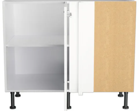 Optifit Eckunterschrank Bengt932 BxTxH 100 x 58,4 x 87 cm weiß matt zerlegt Anschlag reversibel KFBE UEL116-8+