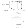 Optifit Eckunterschrank Erik290 BxTxH 100 x 58,4 x 87 cm wildeiche strukturiert matt zerlegt Anschlag reversibel KFER UEL116-8+