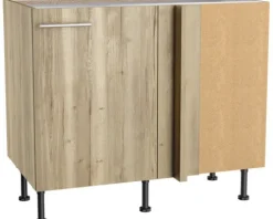 Optifit Eckunterschrank Erik290 BxTxH 100 x 58,4 x 87 cm wildeiche strukturiert matt zerlegt Anschlag reversibel KFER UEL116-8+