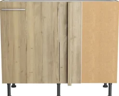 Optifit Eckunterschrank Erik290 BxTxH 100 x 58,4 x 87 cm wildeiche strukturiert matt zerlegt Anschlag reversibel KFER UEL116-8+