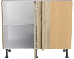 Optifit Eckunterschrank Erik290 BxTxH 100 x 58,4 x 87 cm wildeiche strukturiert matt zerlegt Anschlag reversibel KFER UEL116-8+