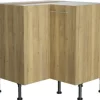 Optifit Eckunterschrank Erik290 BxTxH 90 x 58,4 x 87 cm wildeiche strukturiert matt zerlegt Anschlag reversibel KFER UEL996-8+