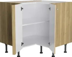Optifit Eckunterschrank Erik290 BxTxH 90 x 58,4 x 87 cm wildeiche strukturiert matt zerlegt Anschlag reversibel KFER UEL996-8+