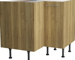 Optifit Eckunterschrank Erik290 BxTxH 90 x 58,4 x 87 cm wildeiche strukturiert matt zerlegt Anschlag reversibel KFER UEL996-8+